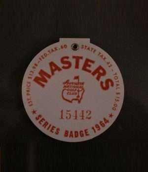 1964 Arnold Palmer Masters Champion Badge