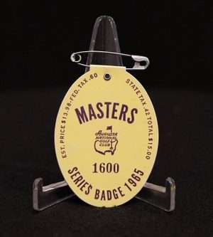 1965 Jack Nicklaus Masters Champion Badge
